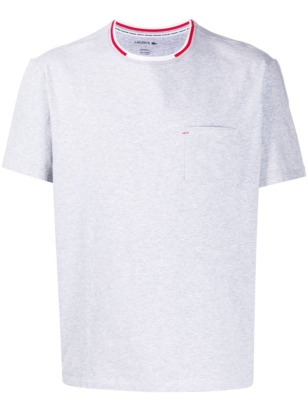 Lacoste Crew-neck Cotton T-shirt In Grey