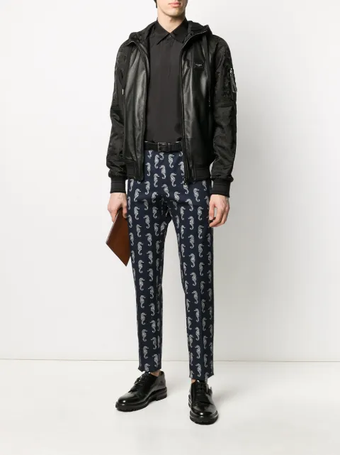 jaqueta de couro dolce gabbana