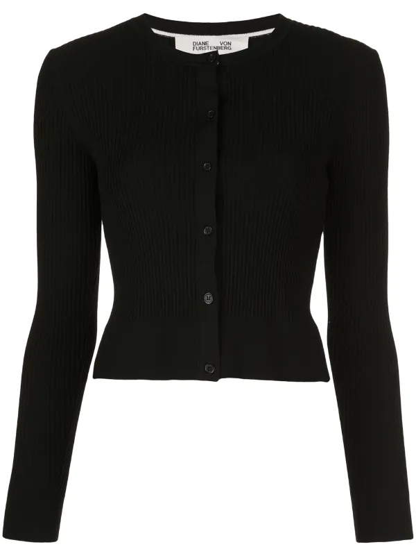 fitted black cardigan