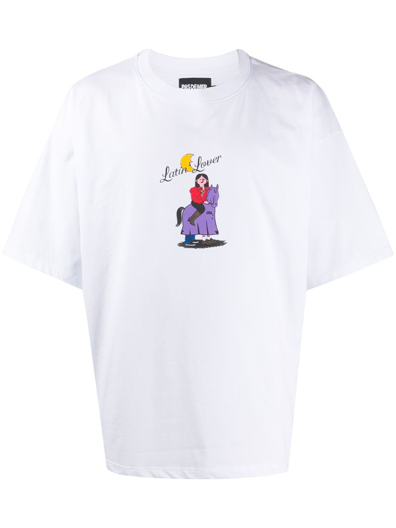 Shop Pas De Mer Latin Love Print T-shirt In White