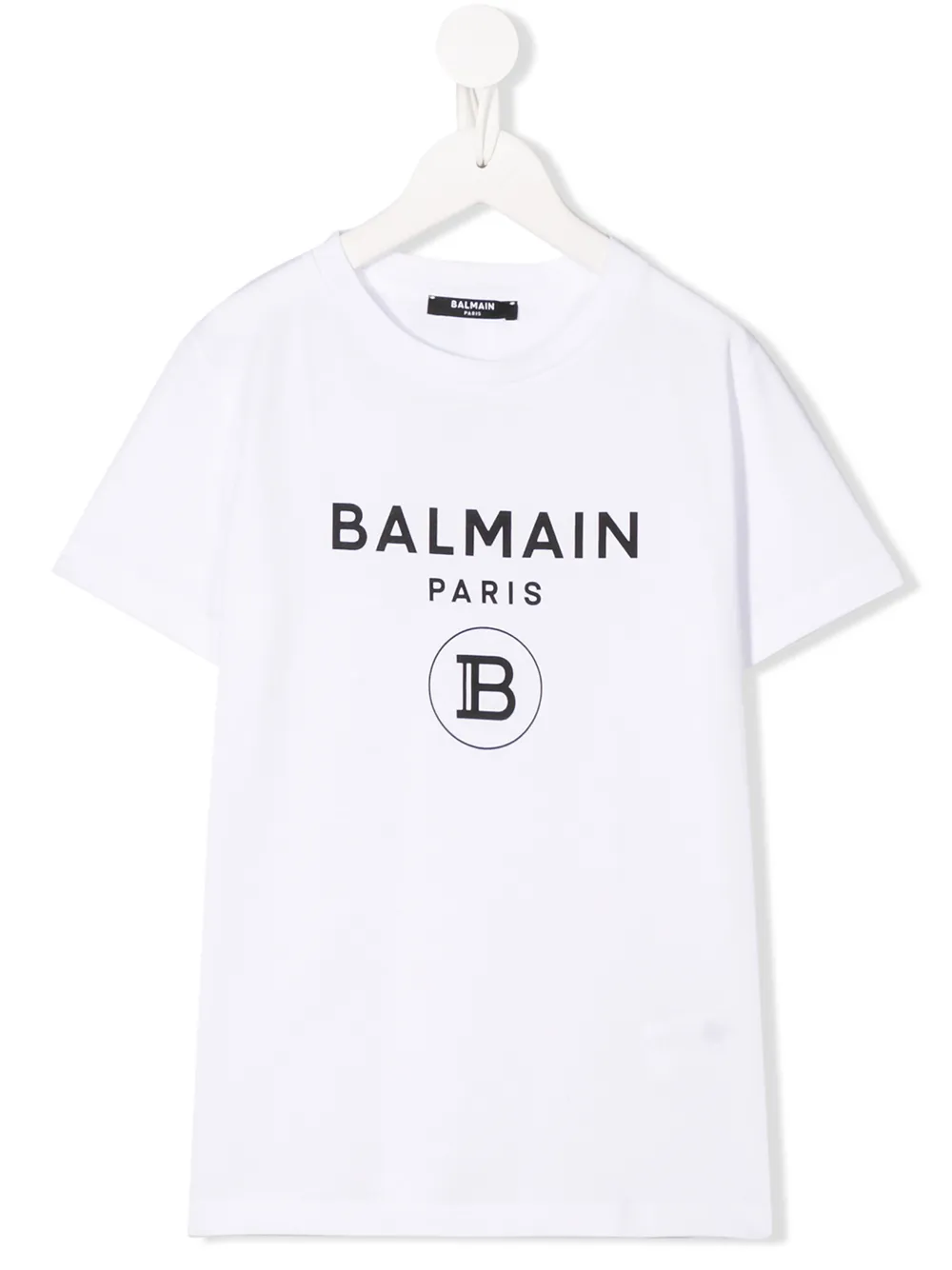 фото Balmain kids футболка с круглым вырезом и логотипом