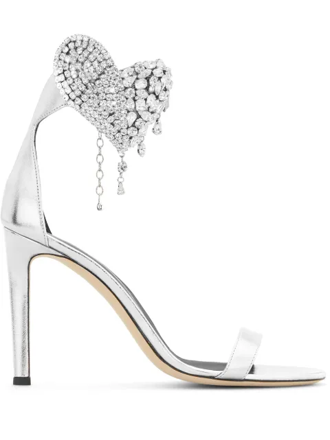 Giuseppe Zanotti Amour embellished heart sandals