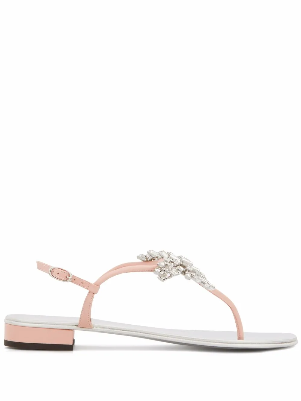 sandales à ornements en cristal
