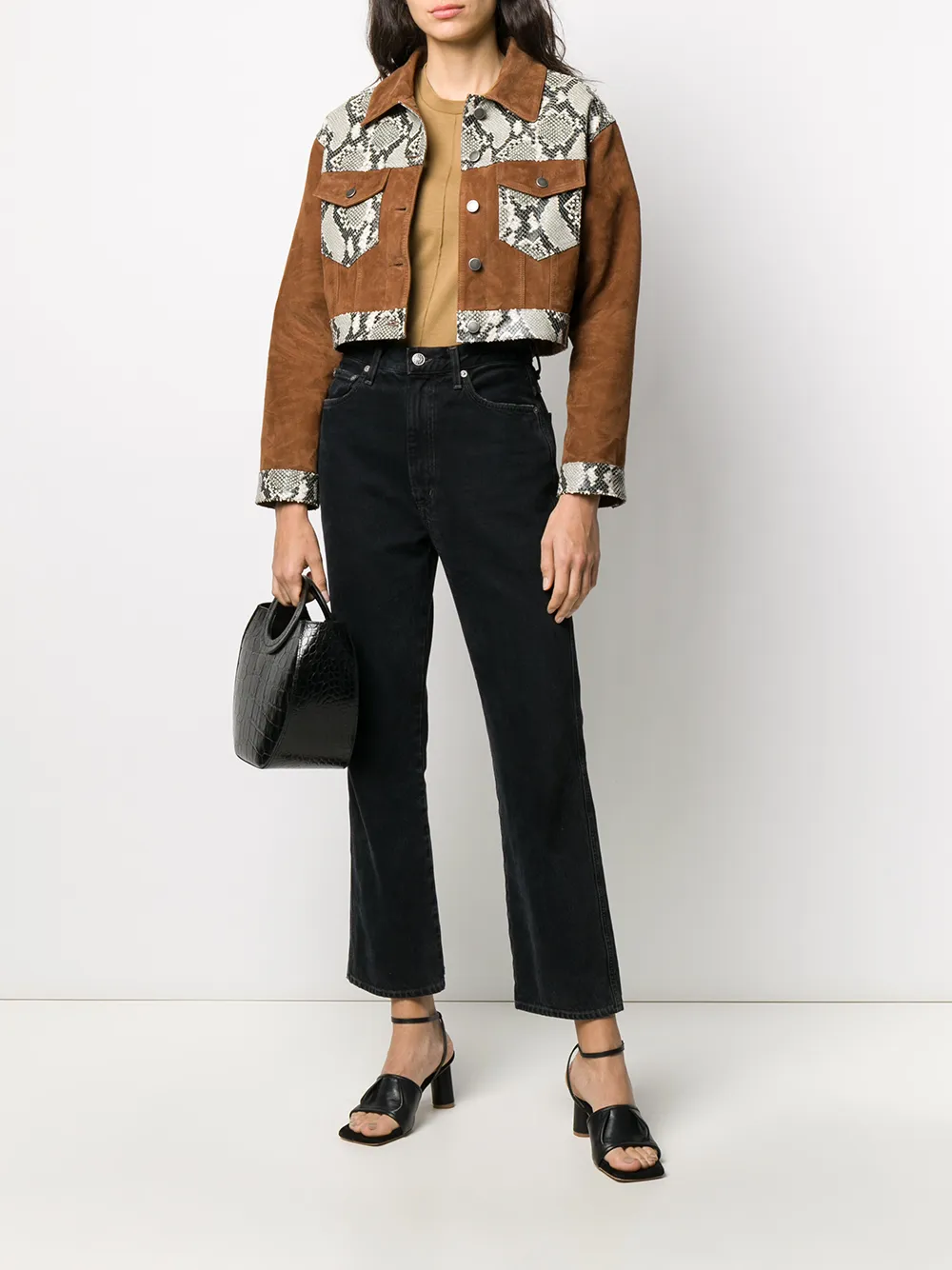 Giuseppe Zanotti Snakes-panelled Jacket In Brown