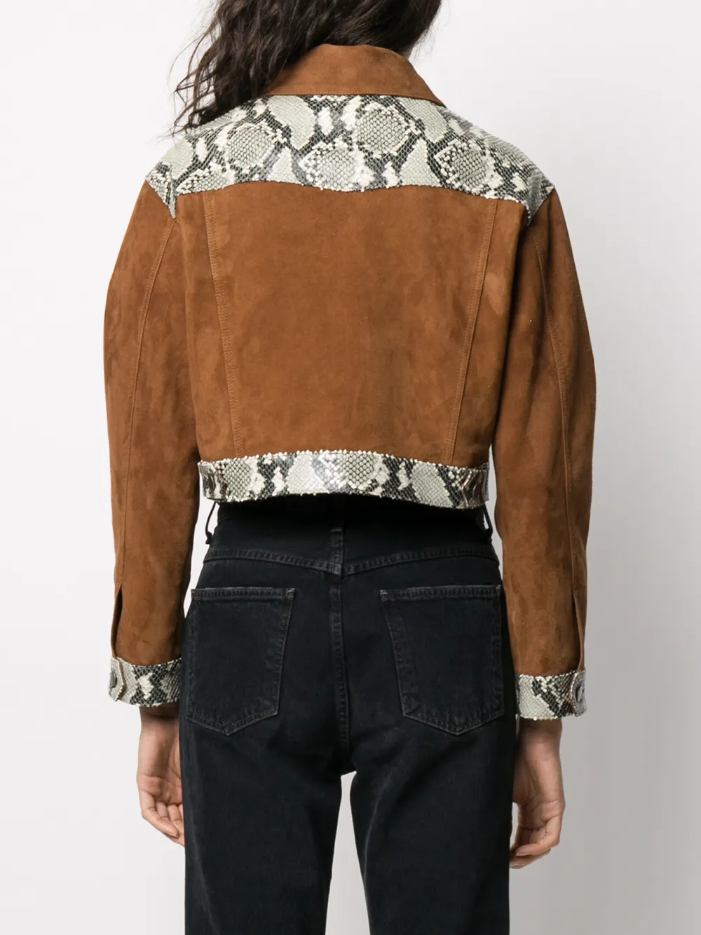 Giuseppe Zanotti Snakes-panelled Jacket In Brown