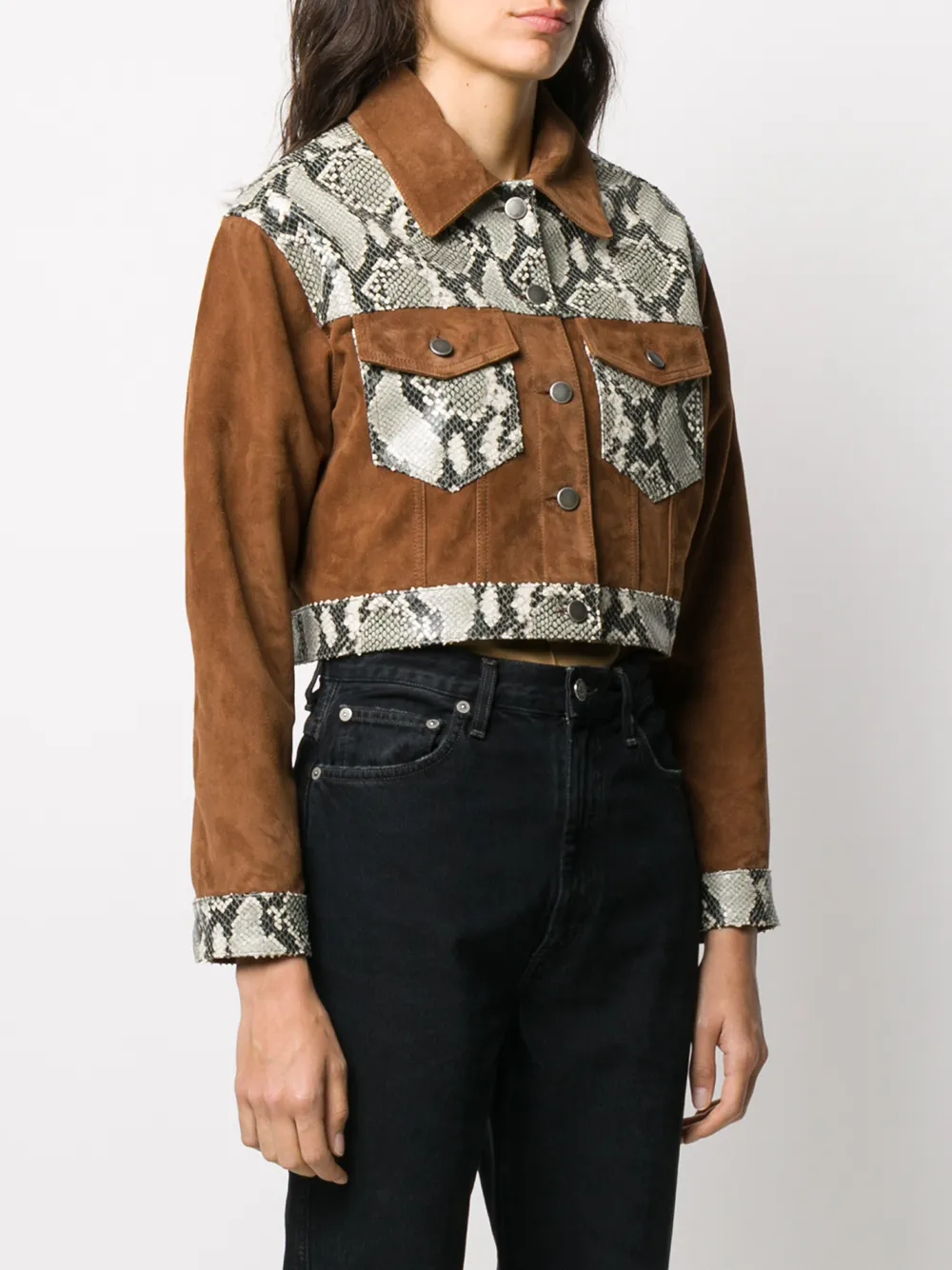 Giuseppe Zanotti Snakes-panelled Jacket In Brown
