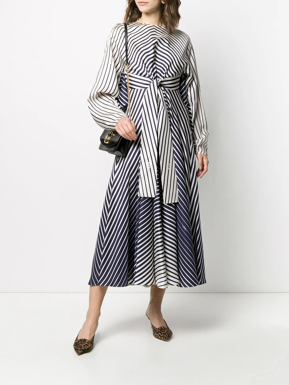 Valentino Garavani Maxi-jurk met striktaille - Beige