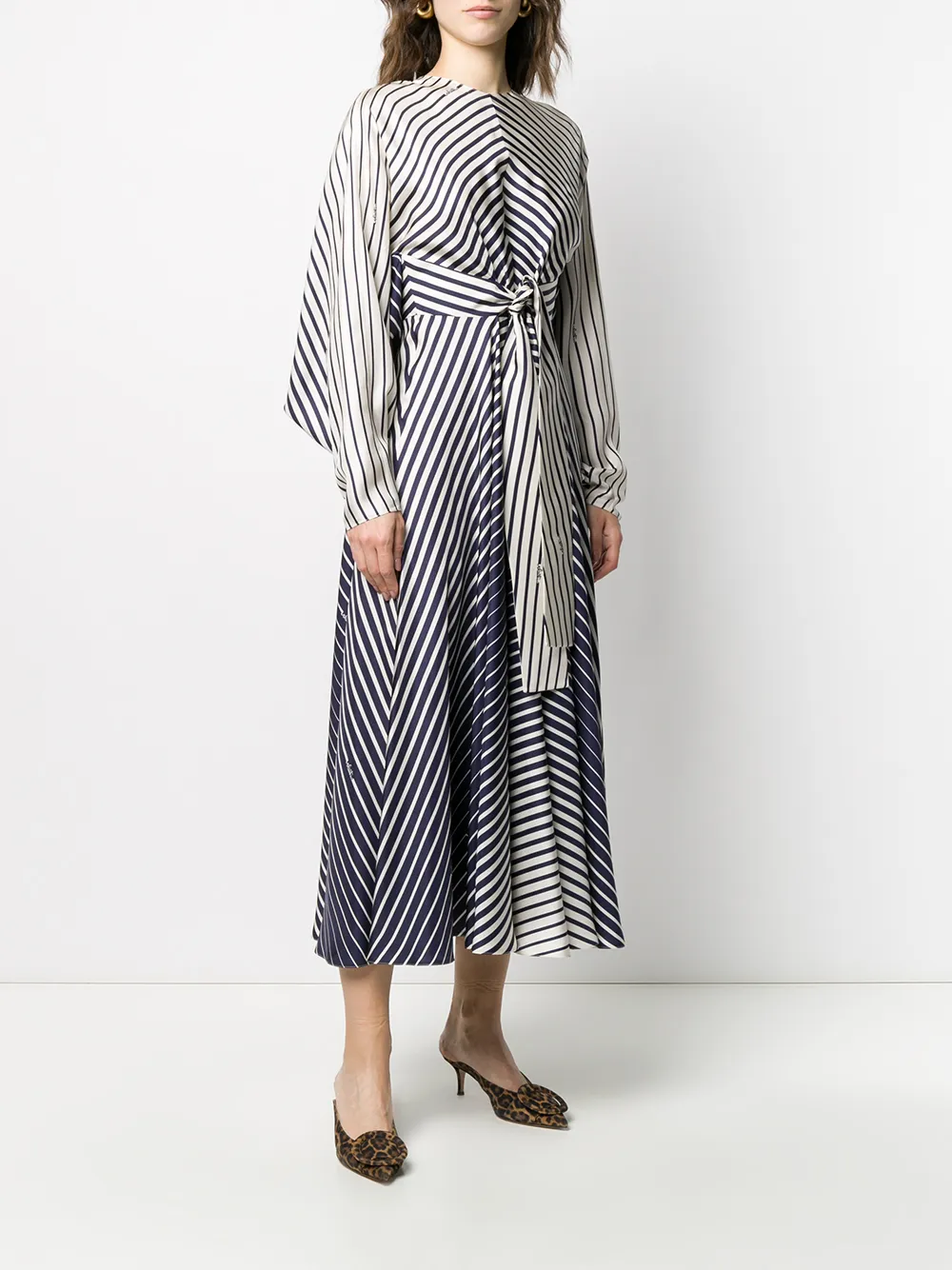 Valentino Garavani Maxi-jurk met striktaille Beige