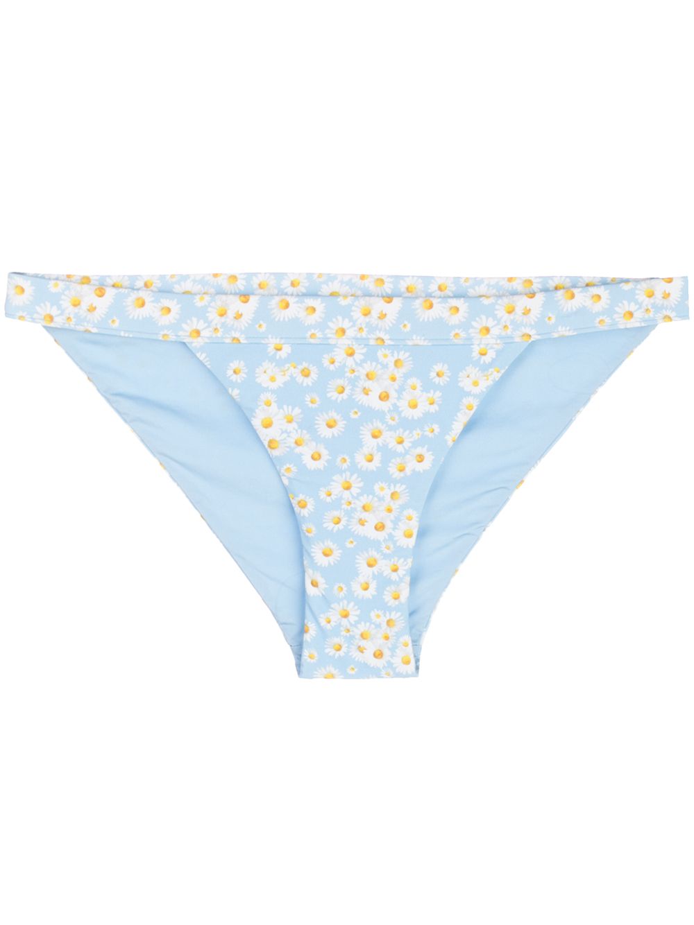 Shop Onia Leila Daisy Print Bikini Bottoms In Blue