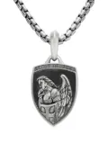 David Yurman sterling silver St. Michael amulet (26mm)