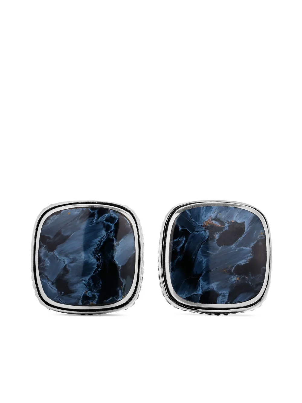 David Yurman Exotic Stone ピーターサイト カフスボタン 17mm スターリングシルバー - シルバートーン David Yurman Exotic Stone ピーターサイト カフスボタン 17mm スターリングシルバー - シルバートーン