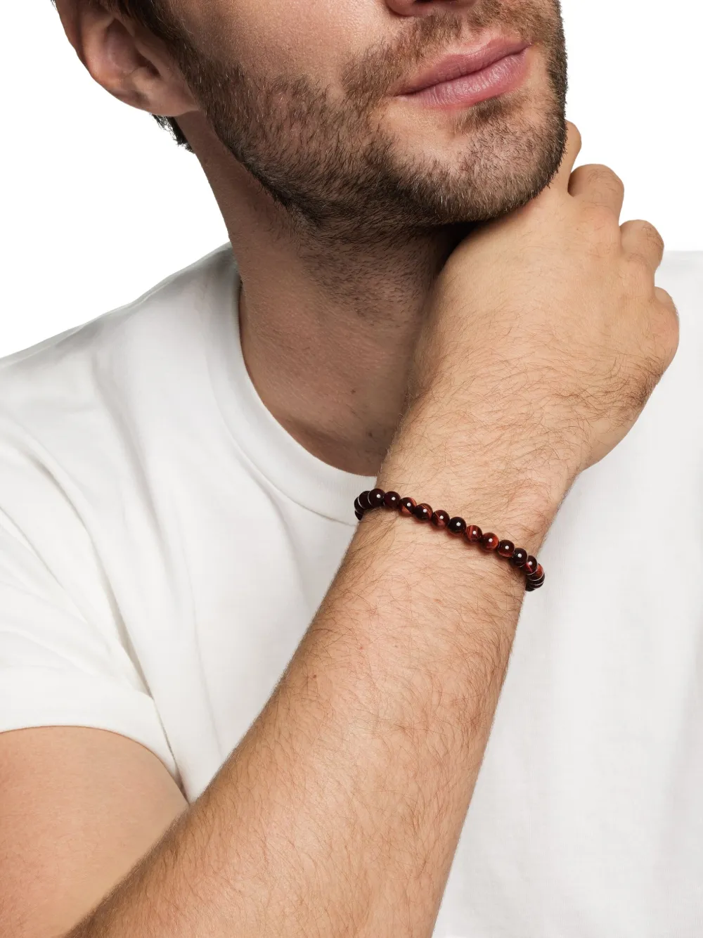 Sterling Silver Spiritual Beads Bracelet (6mm)