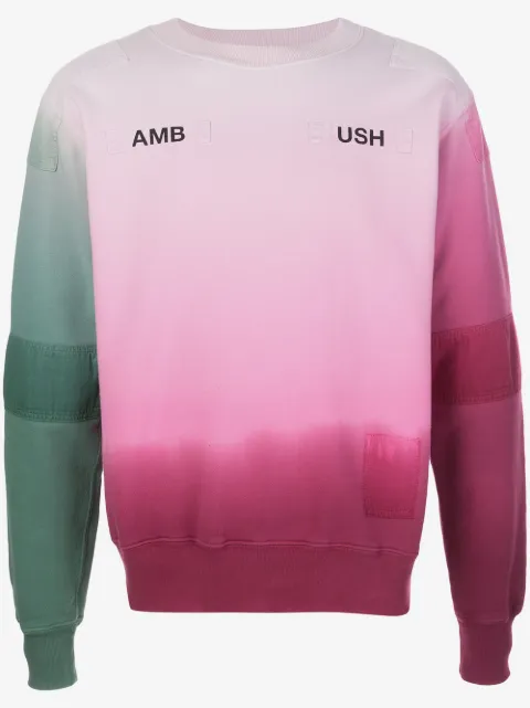 AMBUSH толстовка с эффектом омбре и логотипом