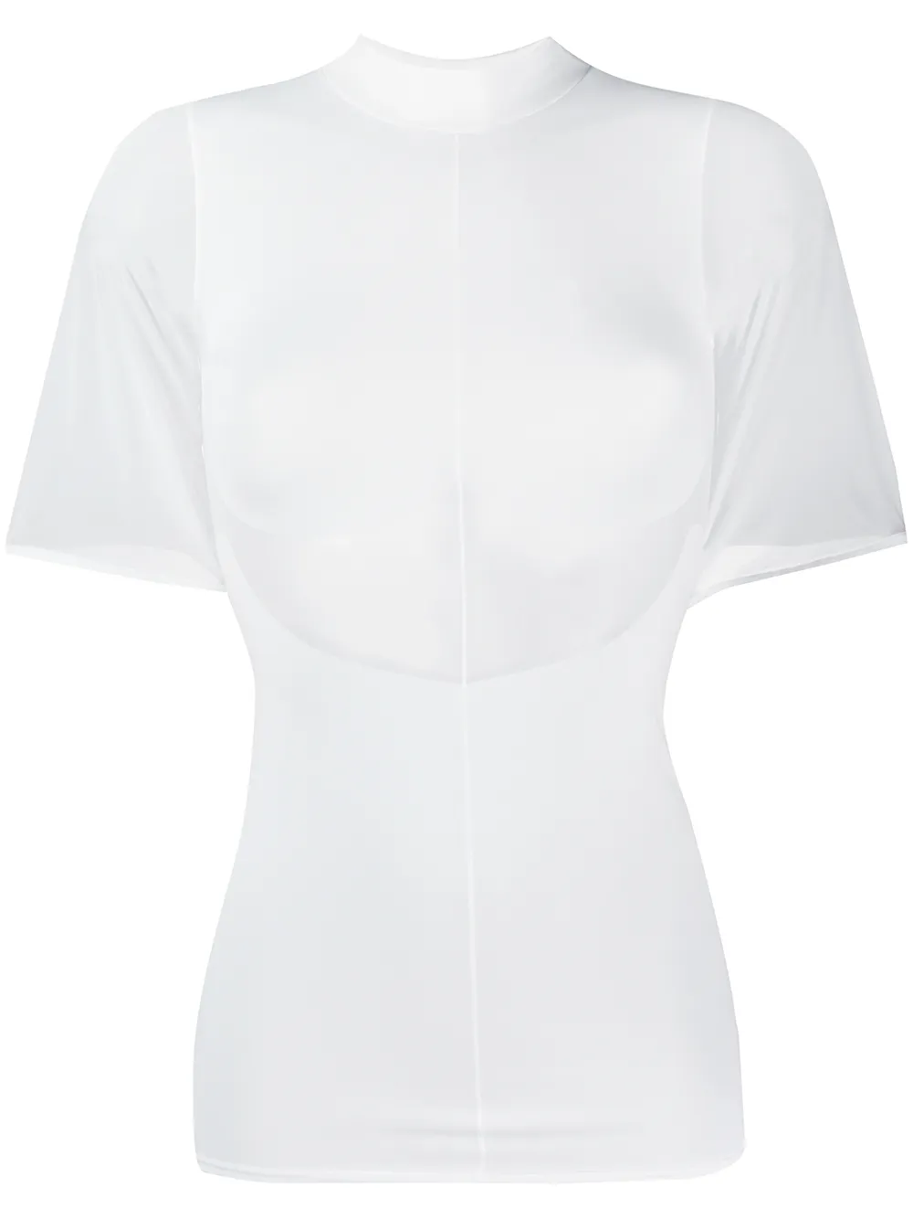 фото Courrèges funnel-neck fitted t-shirt