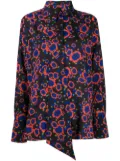 Rokh floral-print tie-insert shirt - Black
