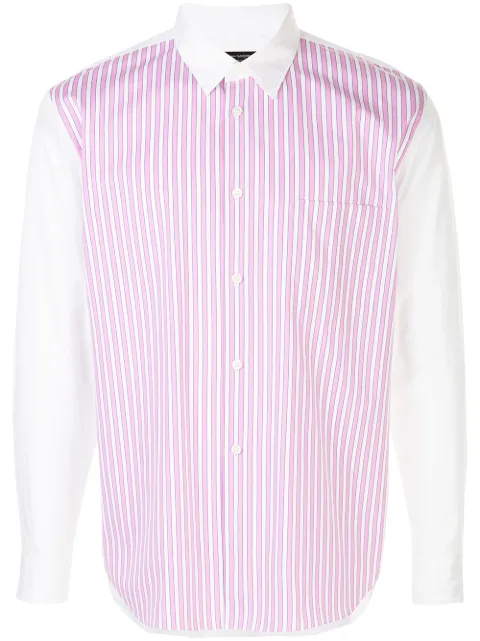Comme des Garçons Homme Plus striped panel shirt