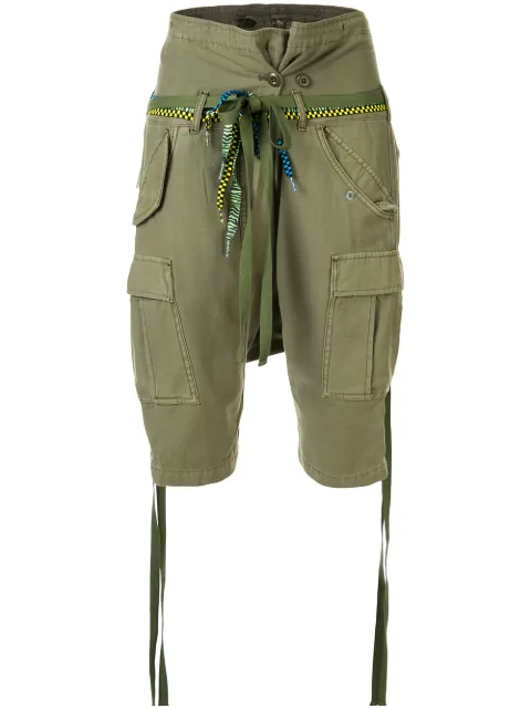 R13 bermudas cargo de corte slim
