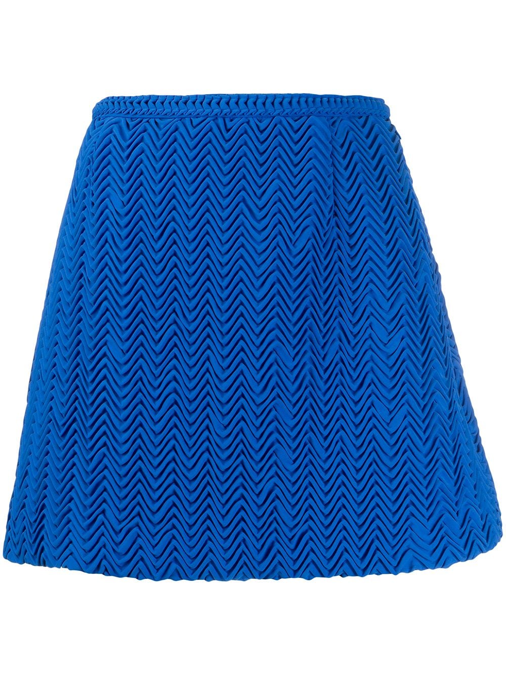 Shop Marco De Vincenzo Embroidered Mini Skirt In Blue
