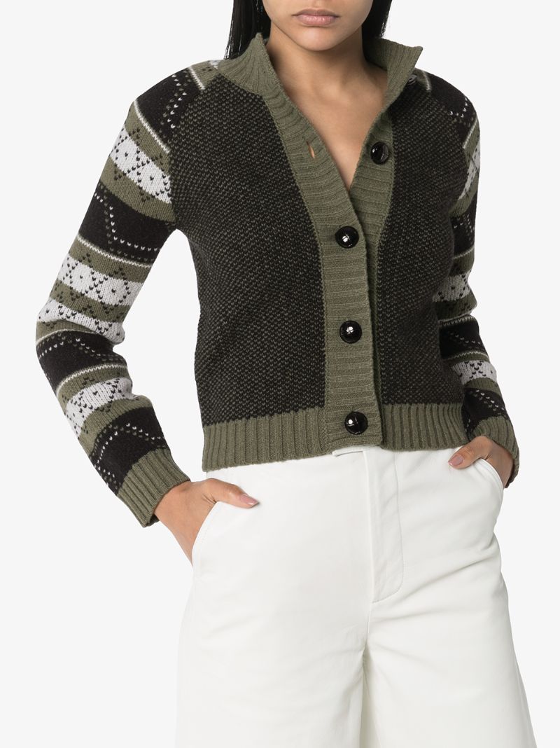 ganni cropped cardigan