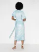 ROTATE Frida metallic wrap dress