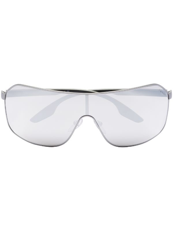 prada mirrored aviator sunglasses