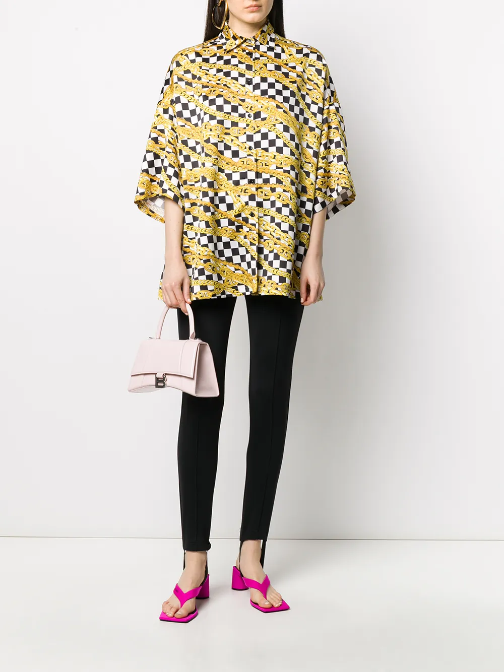 Balenciaga Hourglass kleine draagtas Roze