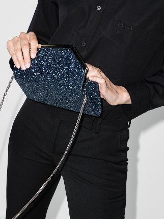 navy Emmie glitter clutch bag展示图