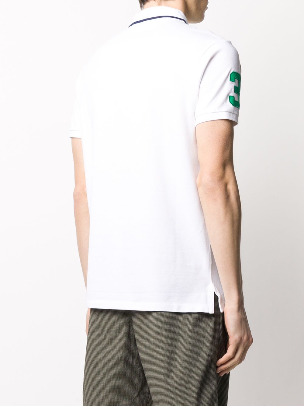 фото Polo ralph lauren flag patch-embellished polo shirt