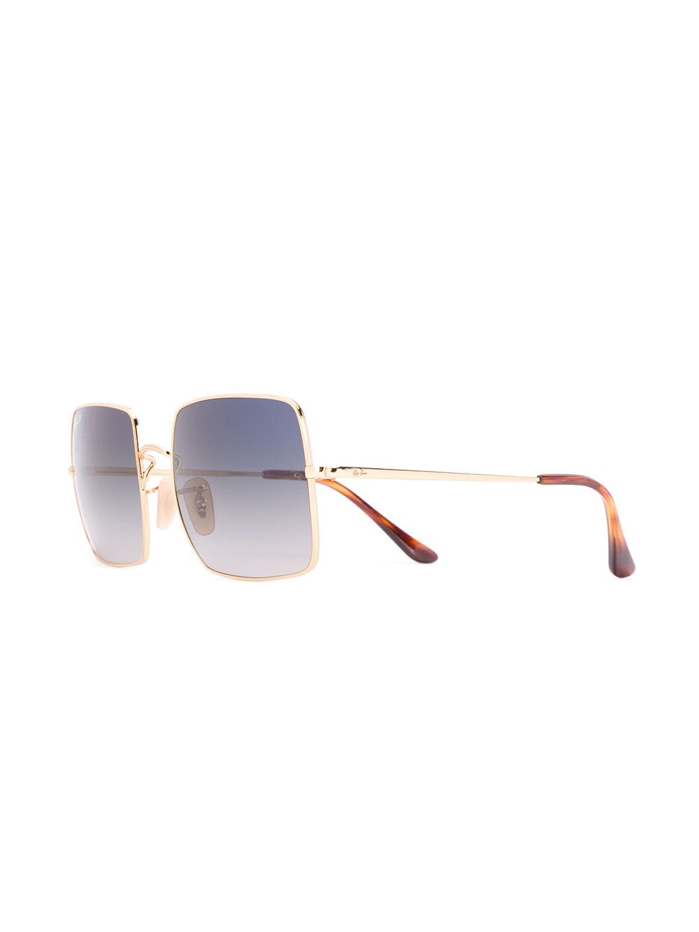 Shop Ray Ban Square Gradient Sunglasses In Gold