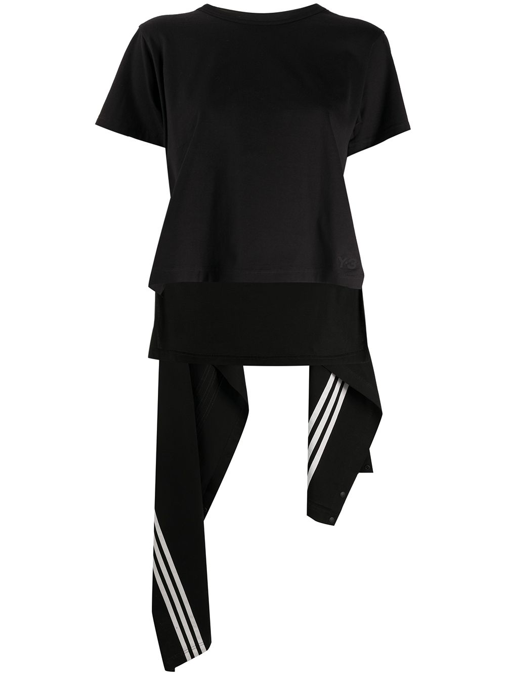 Y-3 DECONSTRUCTED DRAPED BACK T-SHIRT