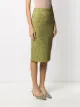 Rochas metallic floral embroidered pencil skirt