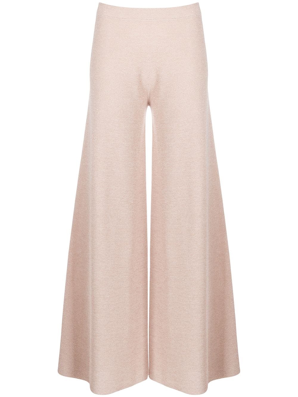 D-exterior Knitted Flared Style Trousers In Gold