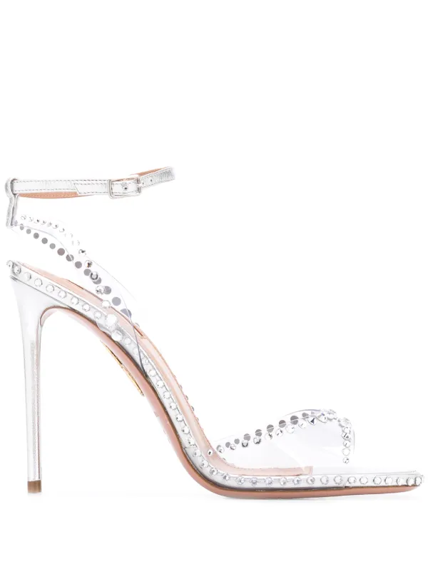 crystal sandals heels