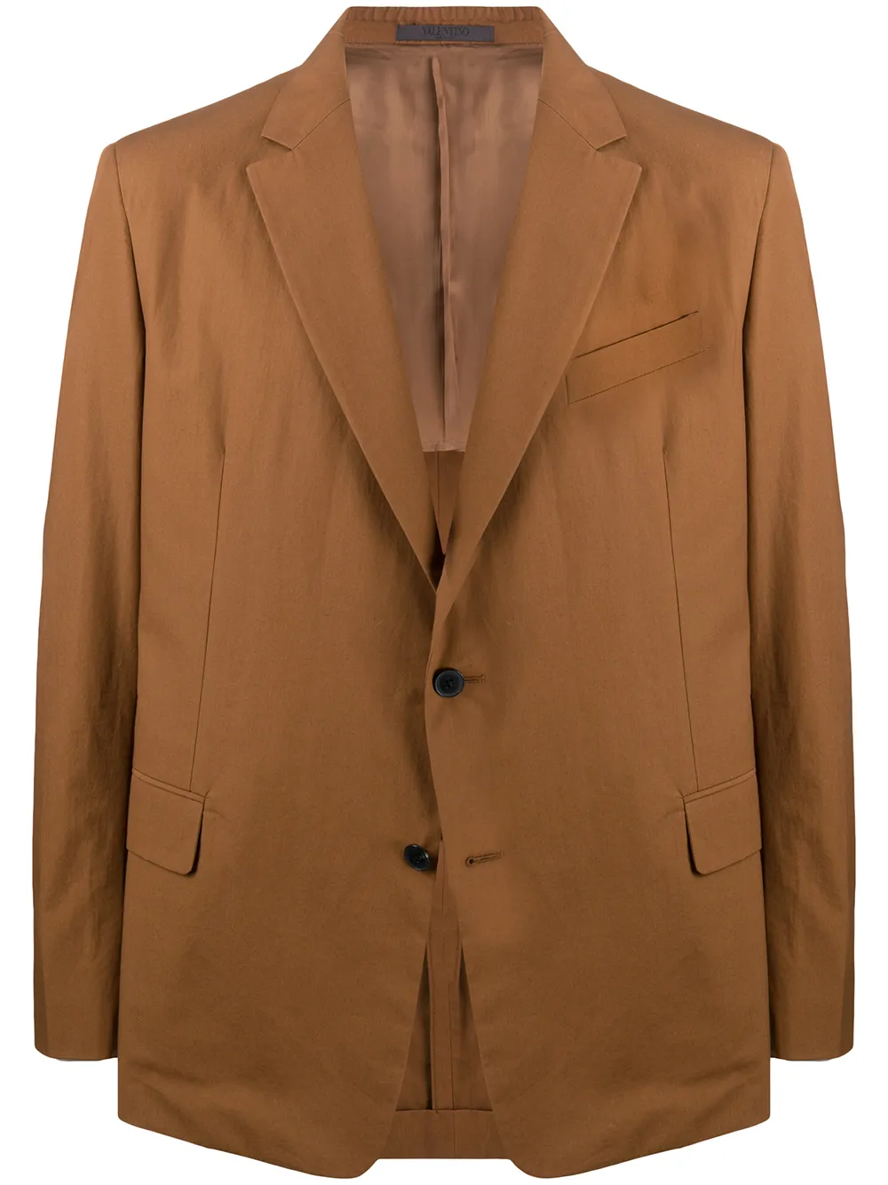 

Valentino single-breasted notched lapel blazer - Brown