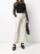 Image 2 of Comme Des Garçons Noir Kei Ninomiya sheer ruffle trim knitted top
