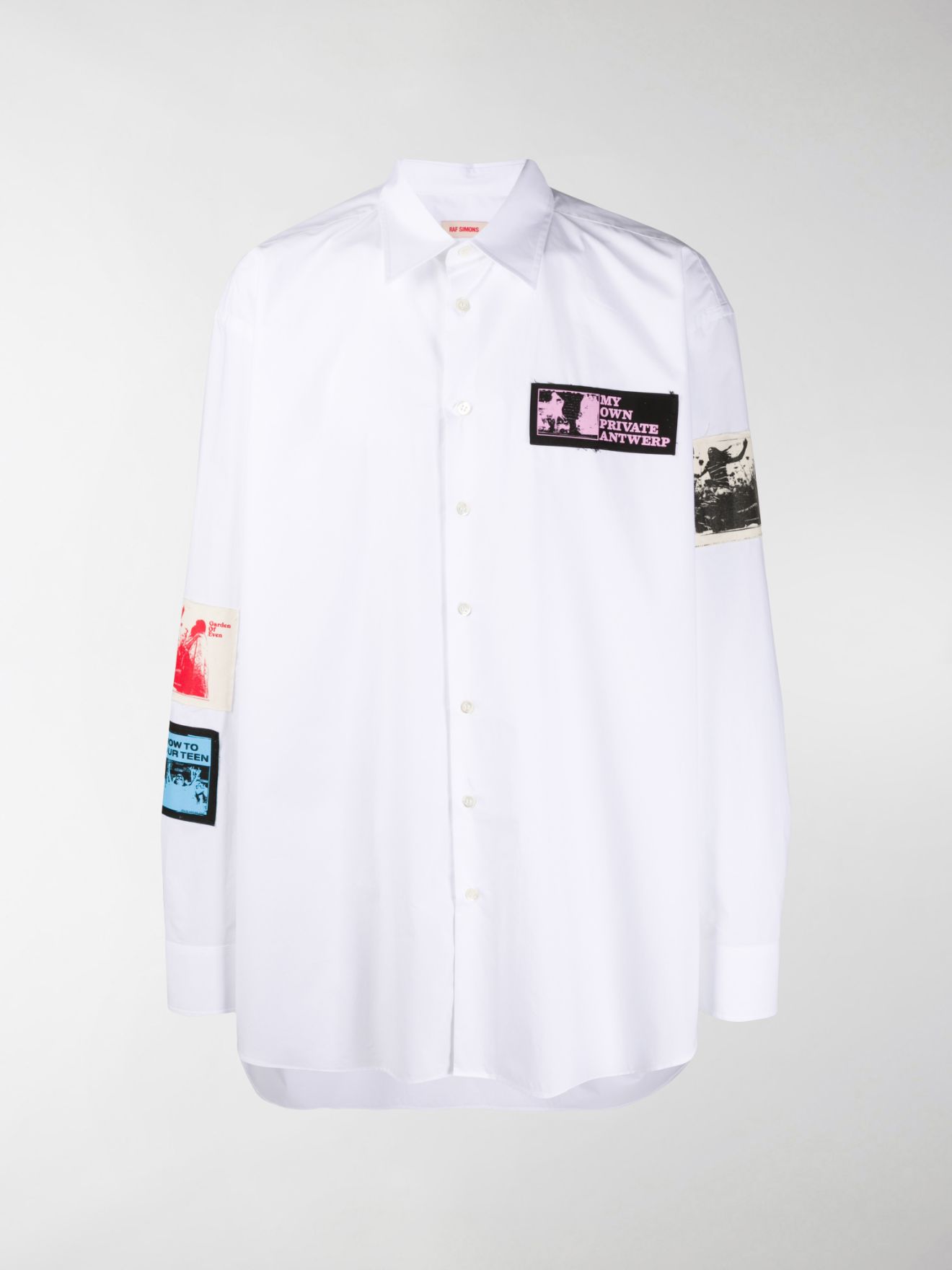 Raf Simons patch-embellished shirt white | MODES