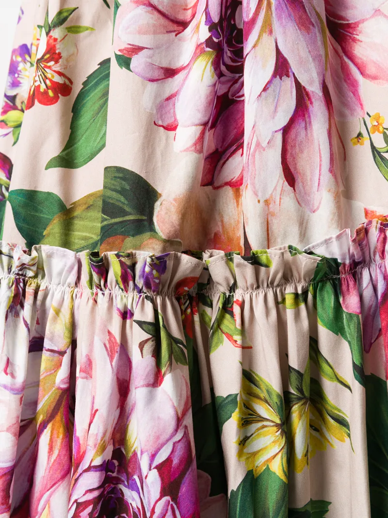 DOLCE & GABBANA FLORAL PRINT MAXI DRESS