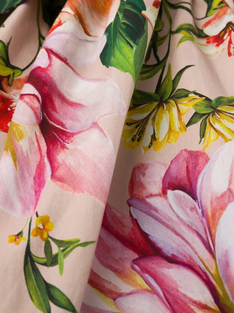 DOLCE & GABBANA FLORAL PRINT MAXI DRESS
