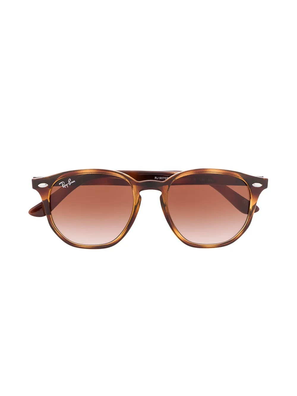 Ray-ban Junior Kids' Tortoiseshell Wayfarer Sunglasses In 棕色