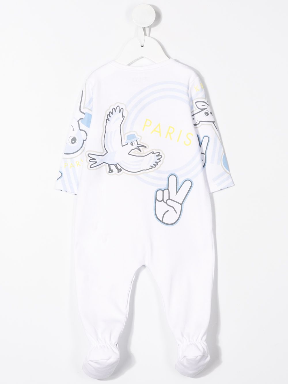 фото Kenzo kids комбинезон для новорожденного с принтом и логотипом