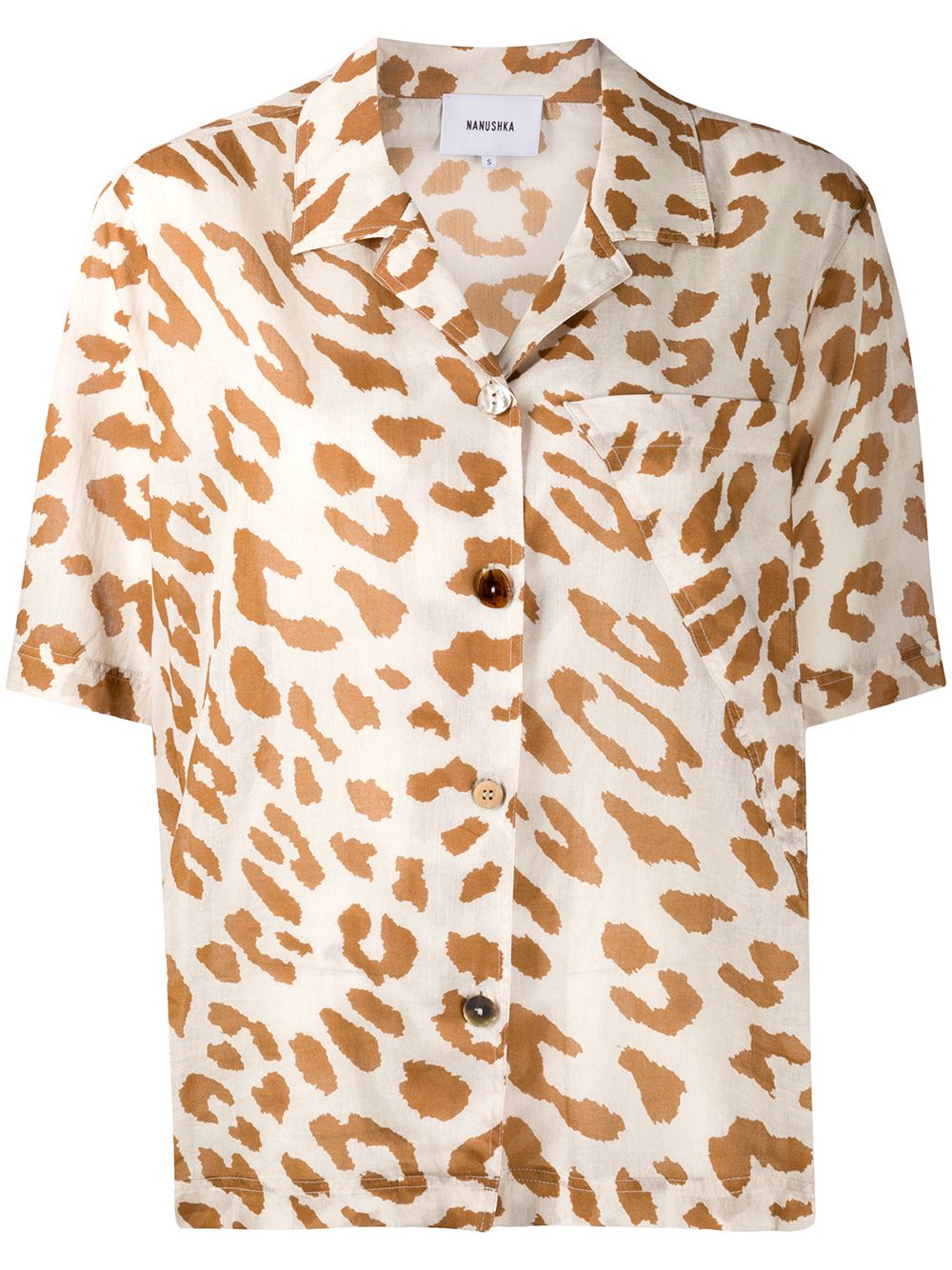 фото Nanushka рубашка с леопардовым принтом
