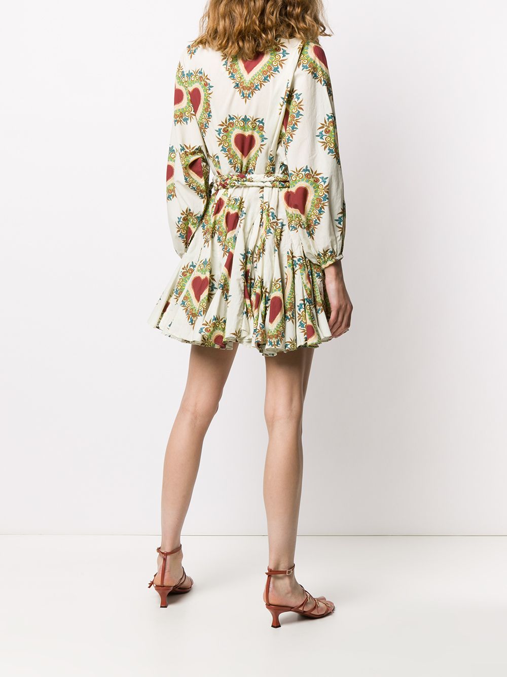 фото Rhode resort braided belt heart print dress