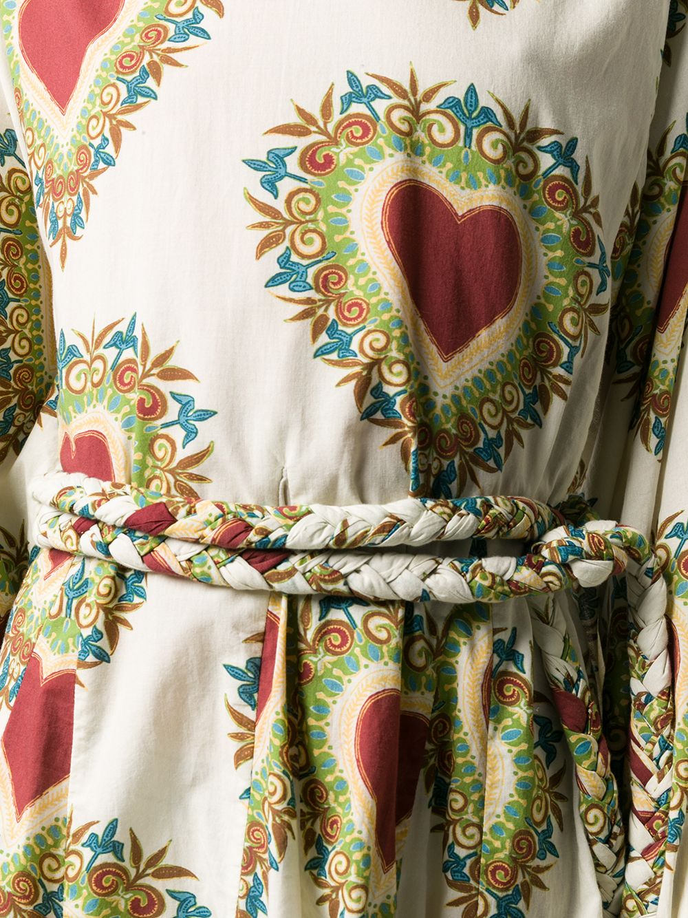 фото Rhode resort braided belt heart print dress