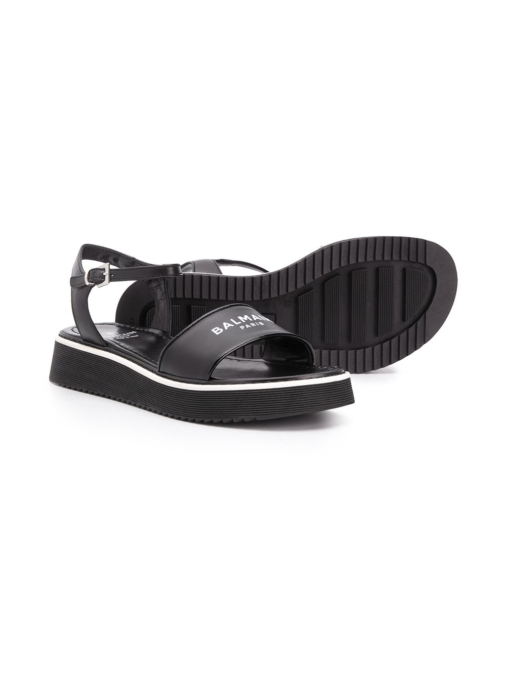 фото Balmain kids teen logo print sandals