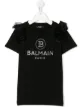 الصورة 1 من Balmain Kids تيشيرت بشعار الماركة مزين بالكريستال