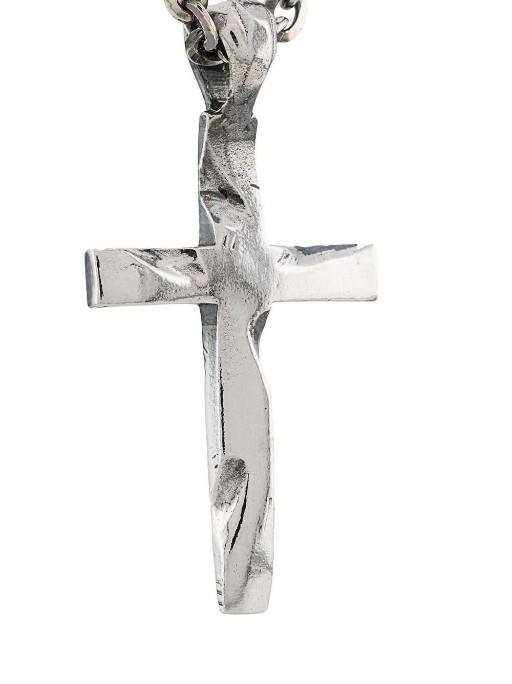 Shop Emanuele Bicocchi Cross Pendant Necklace In Silver