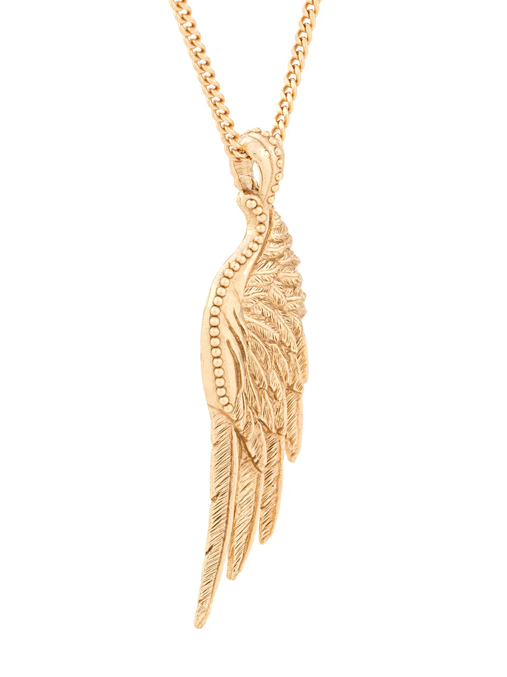 Shop Emanuele Bicocchi Gold Wing Pendant Necklace