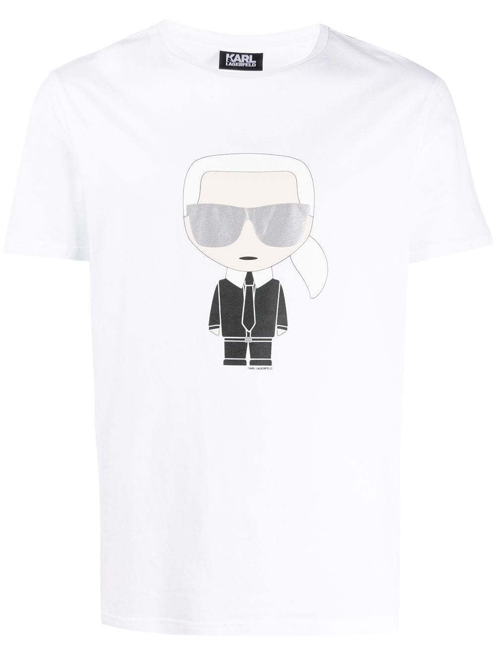 Karl Lagerfeld Crew Neck Karl T-shirt In 白色