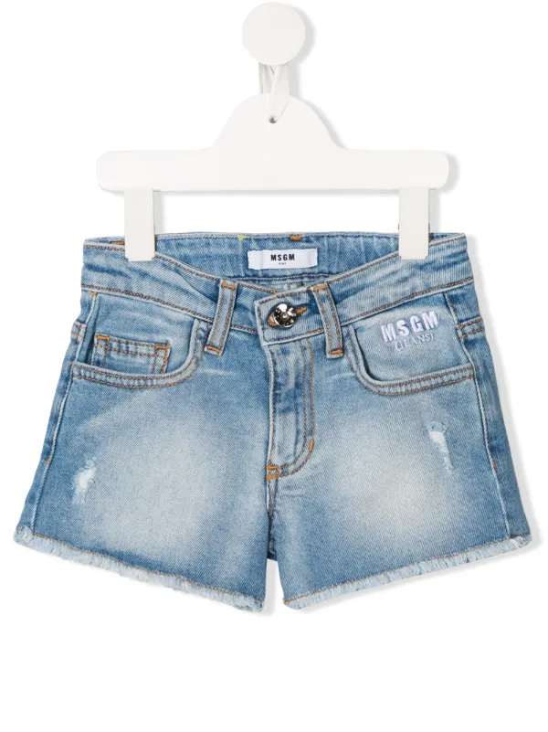 kids distressed shorts