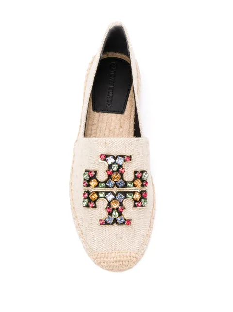 tory burch ines embellished leather espadrilles